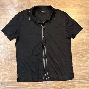 Banana Republic Luxe Touch Polo Short Sleeve Button Up